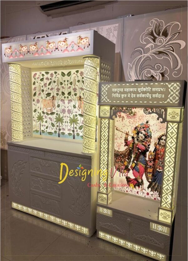 3D Colorful Custom Corian Marble Temple 1- designingvilla.com
