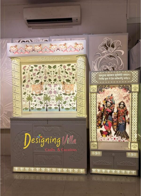 3D Colorful Custom Corian Marble Temple 2- designingvilla.com