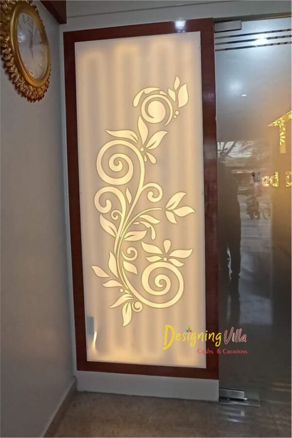 Custom size and design of Corian Wall Panel 3- designingvilla.com