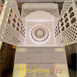 3-Layer Om Korian Marble Temple with Light 2- designingvilla.com